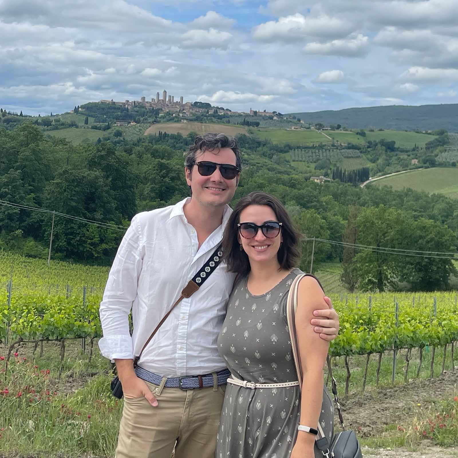 During our anniversary trip to Tuscany, near San Gimignano