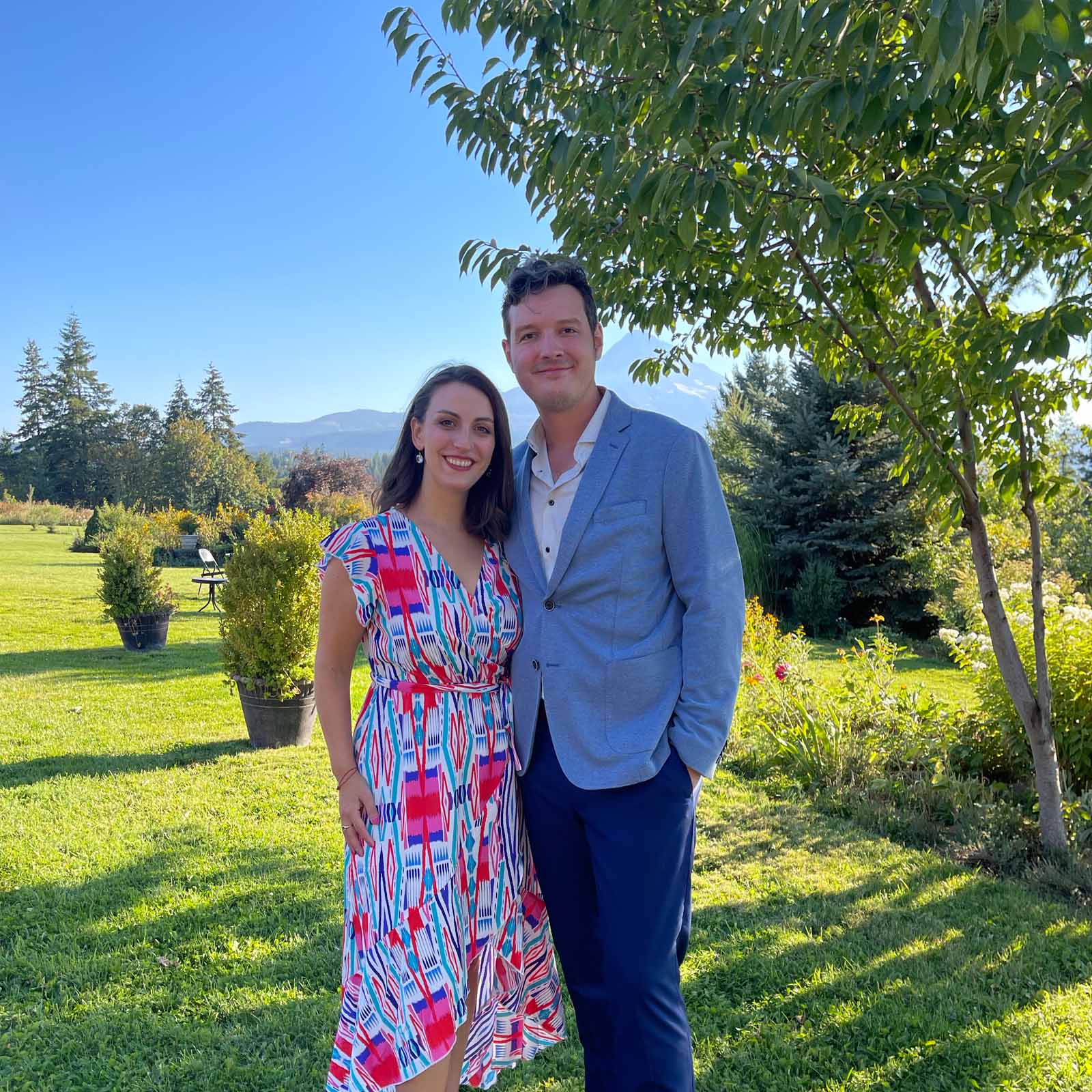 At our first wedding together, for Kate & Zach in Hood River, Oregon